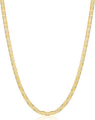 Barzel 18K Gold Plated Mariner Chain Necklace for Women, Flat Marina 18K Gold Plated Necklace - Necklaces - British D'sire