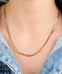 Barzel 18K Gold Plated Mariner Chain Necklace for Women, Flat Marina 18K Gold Plated Necklace - Necklaces - British D'sire