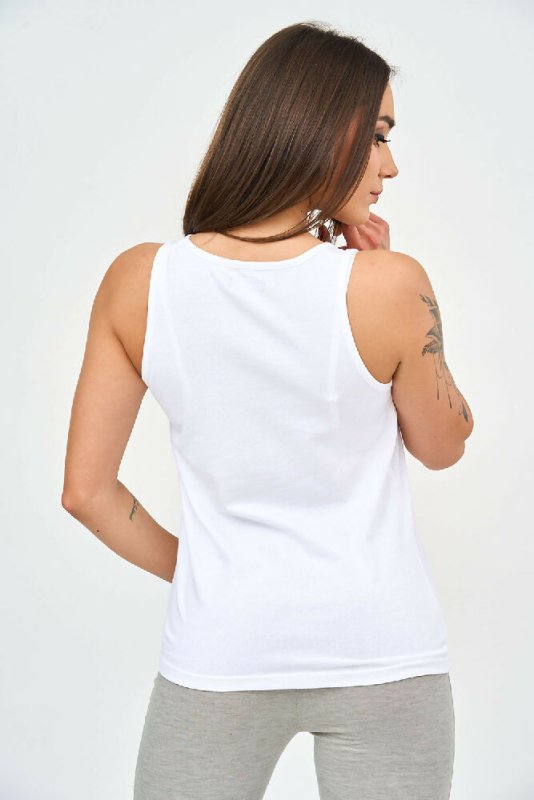 Basic Women's Vests in White - Vests - British D'sire