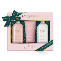 Baylis & Harding Jojoba, Vanilla & Almond Oil Luxury Body Care Trio Gift Set - Bath & Body Gift Sets - British D'sire