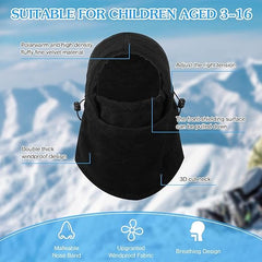 BBTO Winter Kids Balaclava Snood Warm Face Cover Thermal Fleece Neck Warmer Balaclava Hat for Children Cycling Sports Pack of 2 - Neck Gaiters - British D'sire