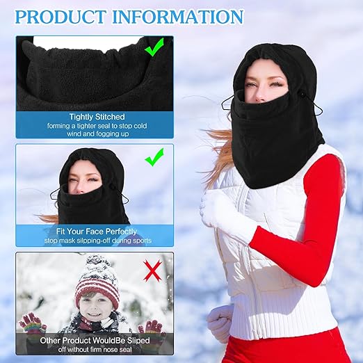 BBTO Winter Kids Balaclava Snood Warm Face Cover Thermal Fleece Neck Warmer Balaclava Hat for Children Cycling Sports Pack of 2 - Neck Gaiters - British D'sire