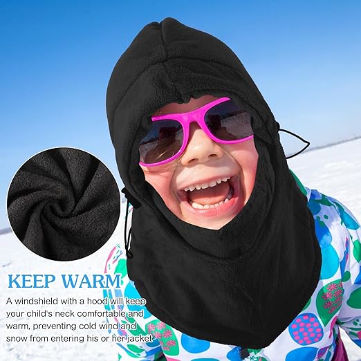 BBTO Winter Kids Balaclava Snood Warm Face Cover Thermal Fleece Neck Warmer Balaclava Hat for Children Cycling Sports Pack of 2 - Neck Gaiters - British D'sire