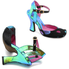 Bec - Black Rainbow Unicorn High heel - Heel Shoe - British D'sire