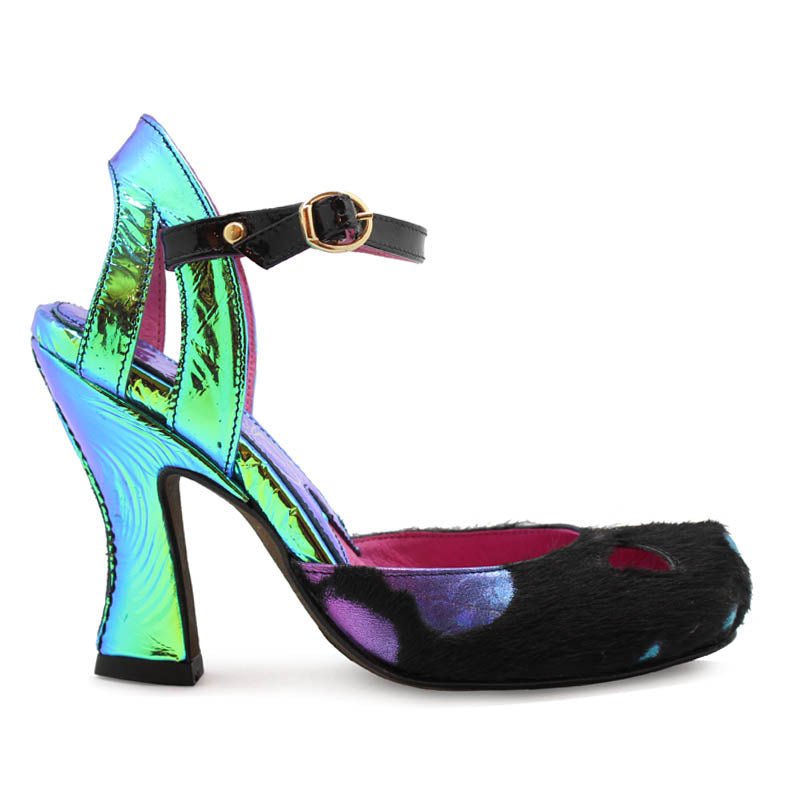 Bec - Black Rainbow Unicorn High heel - Heel Shoe - British D'sire