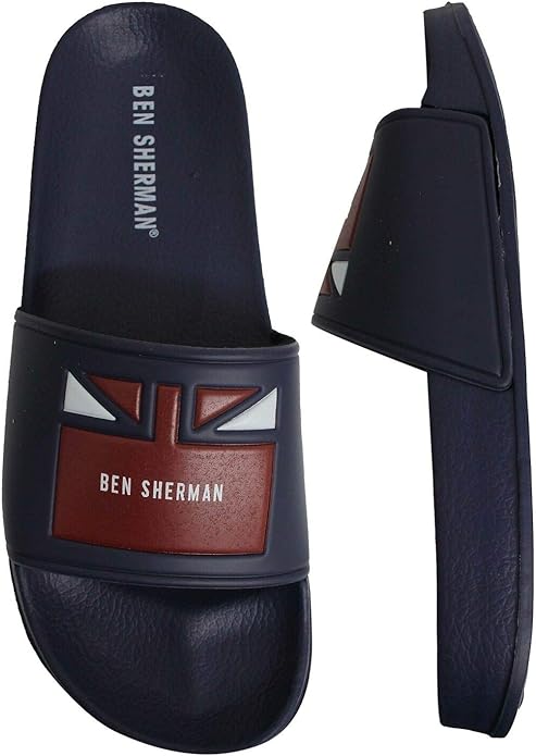 Ben Sherman Jet Slide Mens Slip On Flip Flop Sliders Sandals BEN3201 - British D'sire