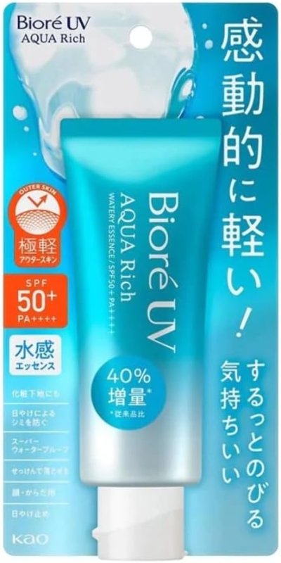 Biore UV Aqua Rich Watery Essence Sunscreen SPF50+ PA++++ 70g Sunscreen Made in Japan (Wortery Essence) - British D'sire