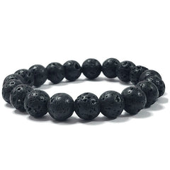 Black Lava Bracelet 10mm Protection Bracelet - British D'sire