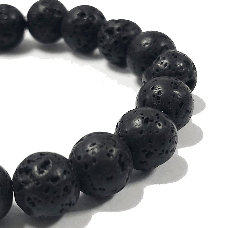 Black Lava Bracelet 10mm Protection Bracelet - British D'sire