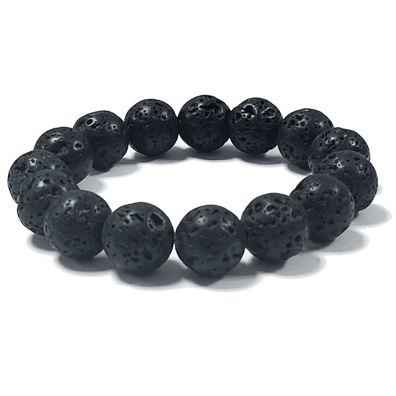 Black Lava Bracelet 12mm Protection Bracelet - British D'sire