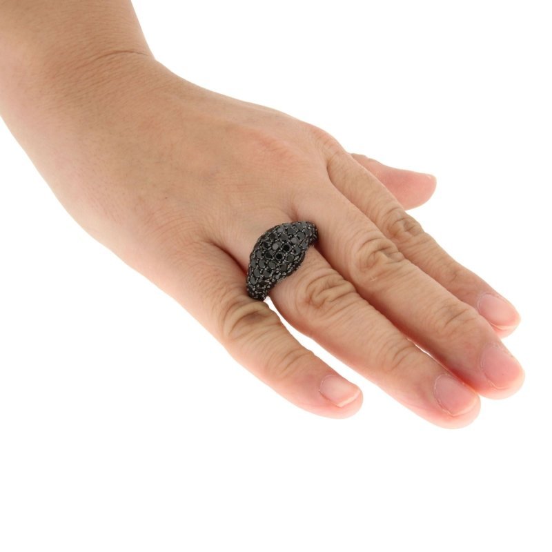 Black Stone & Black Spinel Rings | Rhodium - Plated Sterling Silver Cocktail Designs | Gift Combo Bundles for Mom, Wife & Sister by Pearlz Gallery - Fine Rings - British D'sire