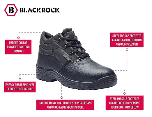 Blackrock Chukka Work Boots, Safety Boots, Safety Shoes Mens Womens, Men's Work & Utility Footwear, Steel Toe Cap Boots, Non Slip, Lightweight, Ladies, Working Boots - Men's shoes - British D'sire