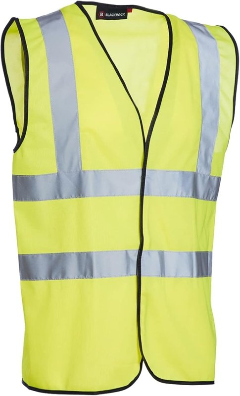 Blackrock Yellow & Orange Hi Vis Vests, High Vis Vests, Hi Vis Jackets, Rail Orange, High Visibility, Safety, Reflective, Hivisible PPE, Hi Viz, Security, Workwear, Mens Womens Sizes Small - 6XL - Safety Vests - British D'sire