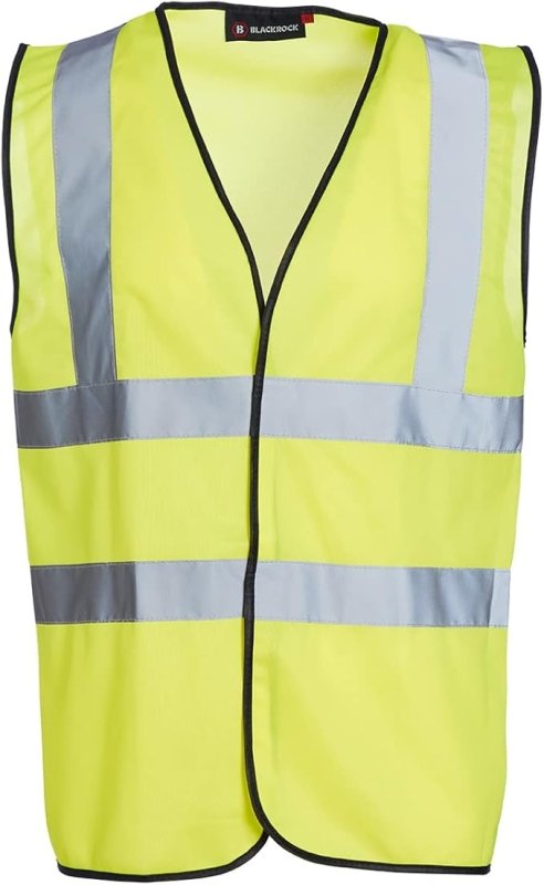 Blackrock Yellow & Orange Hi Vis Vests, High Vis Vests, Hi Vis Jackets, Rail Orange, High Visibility, Safety, Reflective, Hivisible PPE, Hi Viz, Security, Workwear, Mens Womens Sizes Small - 6XL - Safety Vests - British D'sire