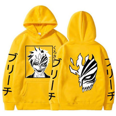 Bleach Kurosaki Ichigo Anime Harajuku Hoodies Gothic Cartoon Manga Mask Boy Graphic Men Women Winter Long Sleeves Sweatshirts - Mens Hoodies & Sweatshirts - British D'sire