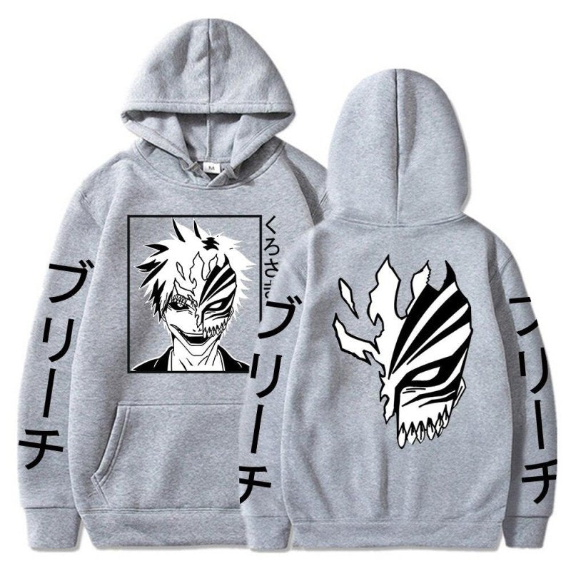 Bleach Kurosaki Ichigo Anime Harajuku Hoodies Gothic Cartoon Manga Mask Boy Graphic Men Women Winter Long Sleeves Sweatshirts - Mens Hoodies & Sweatshirts - British D'sire