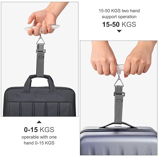 Blendura Digital Luggage Scale, Portable Luggage Weight Scale, Hanging Suitcase Weigher for Travel, Suitcase Scale 110 lb/ 50KG Capacity(With Battery) - Luggage Accessories - British D'sire