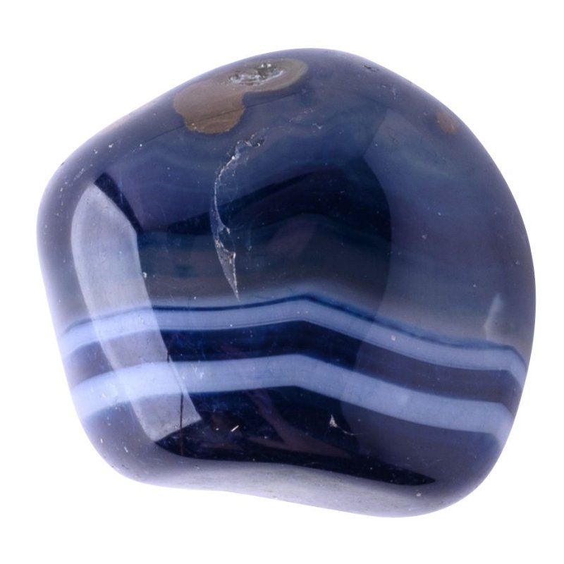 Blue Banded Agate Medium Tumblestone 2-3cm - British D'sire