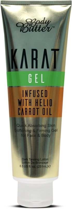 Body Butter Karat Gel Accelerator Tanning Lotion - Infused with Helio Carrot Oil (251ml) - British D'sire