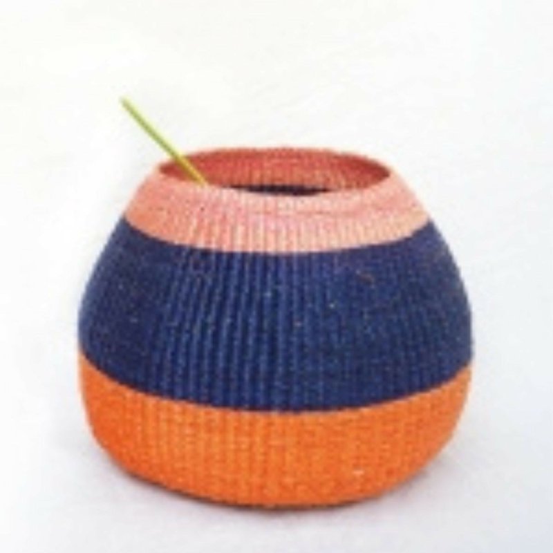 Bolo Colour Block Baskets (Navy/Pink/Orange) - basket - British D'sire