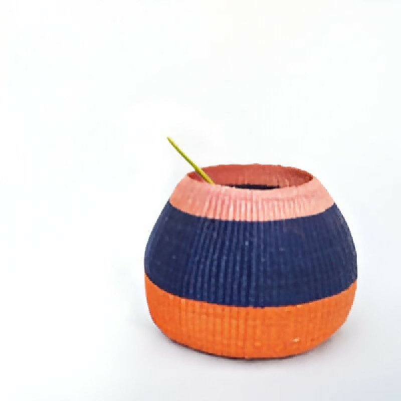 Bolo Colour Block Baskets (Navy/Pink/Orange) - basket - British D'sire