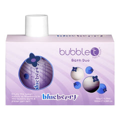 Bubble T Blueberry Bath Bomb Fizzer & Bubble Bath Duo Gift Set - Bath & Body Gift Sets - British D'sire