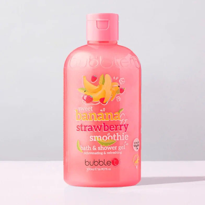 Bubble T Cosmetics Banana and Strawberry Smoothie Body Wash - Shower Gel - British D'sire