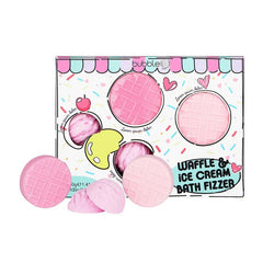 Bubble T Cosmetics Waffle & Ice Cream Bath Bomb Gift Set - Set of 4 - Bath & Body Gift Sets - British D'sire