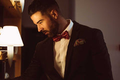 Burgundy Silk Bow Tie - All Products - British D'sire