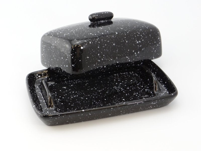 Butter Dish in Speckled Black - Butter Dish - British D'sire