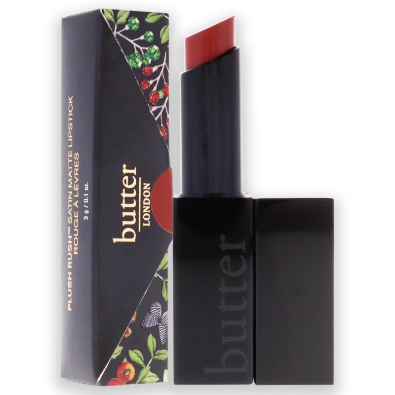 Butter London - Plush Rush Satin Matte Lipstick - Ignited for Women - 0.1 oz Lipstick - Lipstick - British D'sire