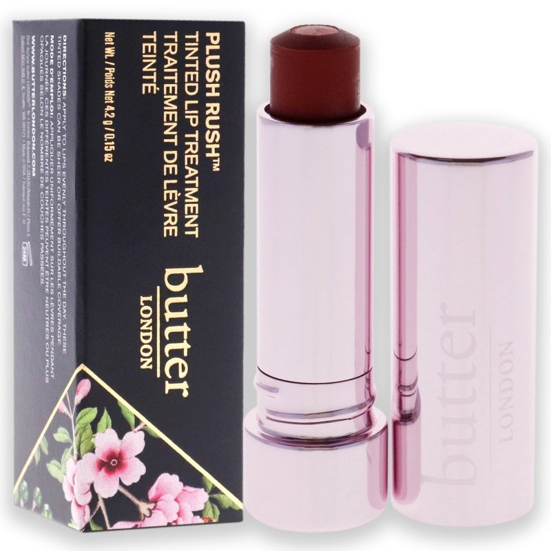 Butter London - Plush Rush Tinted Lip Treatment - Double Down for Women - 0.15 oz Lip Treatment - Lip Treatment - British D'sire