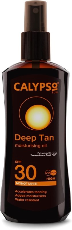 Calypso Deep Tanning Monoi Tahiti Oil Spray with SPF30, 200 ml, CALT30MON - British D'sire