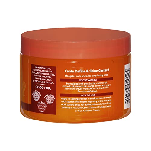 CANTU, Shea Butter for Natural Hair Define Shine Custard, 340g (packaging may vary) - Hair Cream - British D'sire