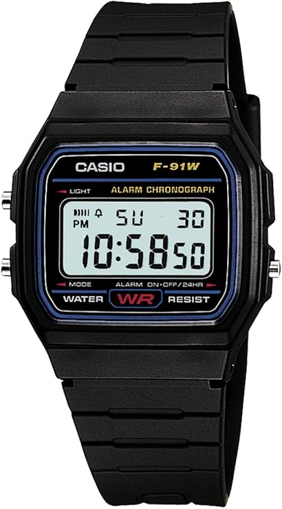 Casio Standard Digital Watch With LED Light F - 91W - 1JF - Watches - British D'sire