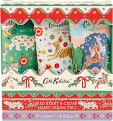 Cath Kidston Christmas Legends - Hand Cream Trio - Set of 3 x 30ml Tubes, Keeps Your Hands Soft and Smooth - Bath & Body Gift Sets - British D'sire