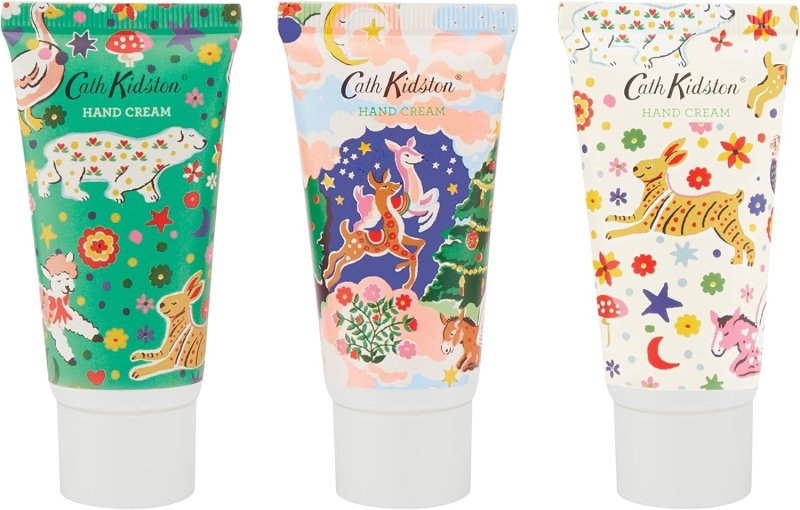 Cath Kidston Christmas Legends - Hand Cream Trio - Set of 3 x 30ml Tubes, Keeps Your Hands Soft and Smooth - Bath & Body Gift Sets - British D'sire