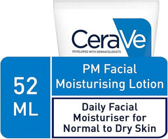 CeraVe PM Daily Facial Moisturiser Lotion for Normal to Dry Skin 52ml with Niacinamide and 3 Essential Ceramides - British D'sire