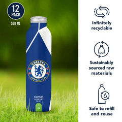 Chelsea FC Aluminum Water Bottle by Chelsea FC for Unisex - 12 x 16.9 oz Water - Water Bottles & Thermos - British D'sire