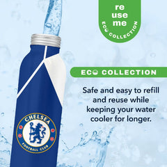 Chelsea FC Aluminum Water Bottle by Chelsea FC for Unisex - 12 x 16.9 oz Water - Water Bottles & Thermos - British D'sire