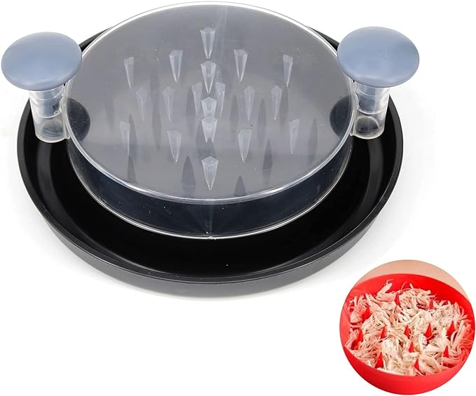 Chicken Shredder, Upgrade Meat Shredder Tool with Clear Cover, Large Shred Machine Anti-Slip Chicken Shredder Tool Twist for Shred Chicken Cabbage Beef Pork Vegetables - Easy to Work & Clean (Black) - British D'sire