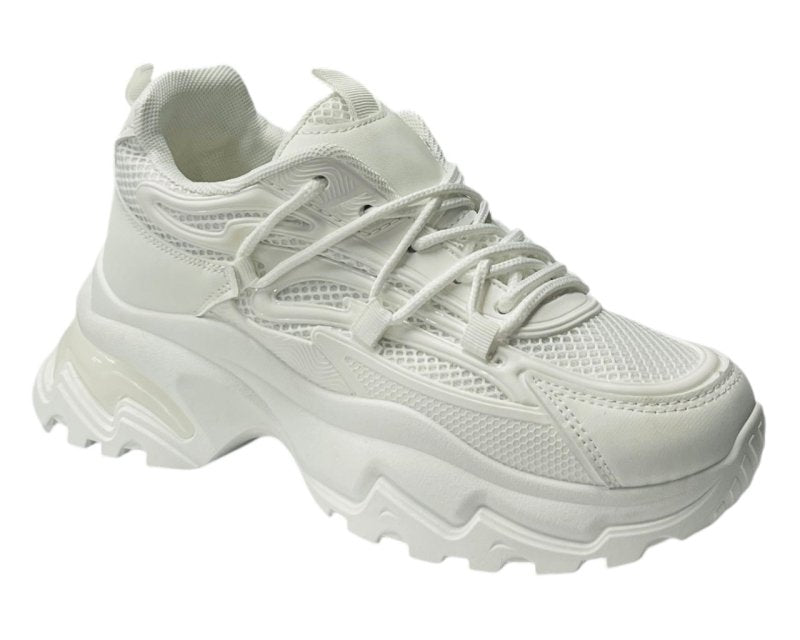 Chunky Sole Lace Up Sports Trainers - Trainers - British D'sire