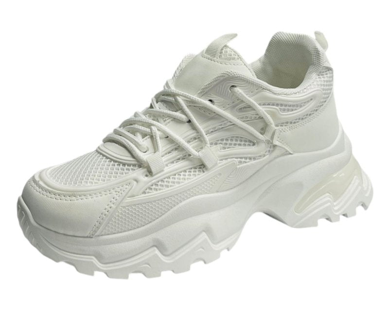 Chunky Sole Lace Up Sports Trainers - Trainers - British D'sire