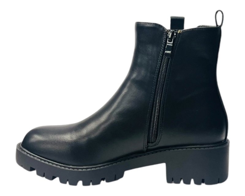 Chunky Sole Zip Chelsea Ankle Boots - Boots - British D'sire