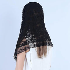 CICILIAYA Mantilla Veil Mass Veil Chapel Veil Lace Veil Black Veil White Veil Shoulder Length Vails Women's Church Veils Soft Veil For Church Latin Mass Girls First Communion Gifts - Wedding Clothing - British D'sire