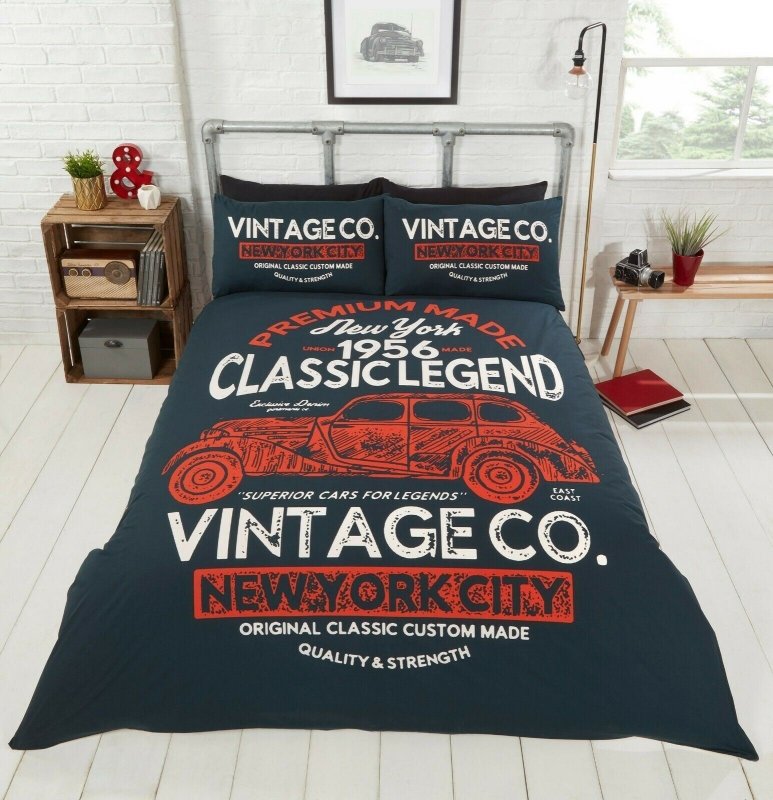 Classis Legend Car American Duvet Cover Set Classic Car Bedding Set - Duvet Set - British D'sire