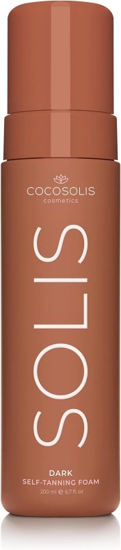 COCOSOLIS SOLIS Dark self-tanning lotion for face and body, mousse for a rich, natural and long-lasting tan, with plant-based DHA (200 ml) - British D'sire