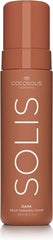 COCOSOLIS SOLIS Dark self-tanning lotion for face and body, mousse for a rich, natural and long-lasting tan, with plant-based DHA (200 ml) - British D'sire