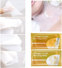 Collagen Neck Mask, 5 Sheets Neck Mask Anti-wrinkles Collagen Neck Pads Patch Skin Whitening Firming Moisturizing Neck Lift Mask (gold) - British D'sire