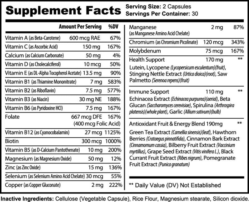 Complete Multivitamin - Vitamins & Minerals - British D'sire